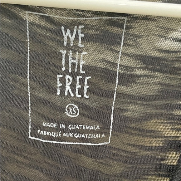 We The Free Black Sheer V-Neck Short Sleeve Tee - Picture 3 of 8